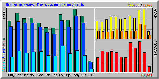 Usage summary for www.motorino.co.jp